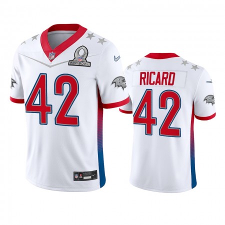 Camiseta Hombre NFL Baltimore Ravens Patrick Ricard 42 Game Blanco 2022 AFC Pro Bowl